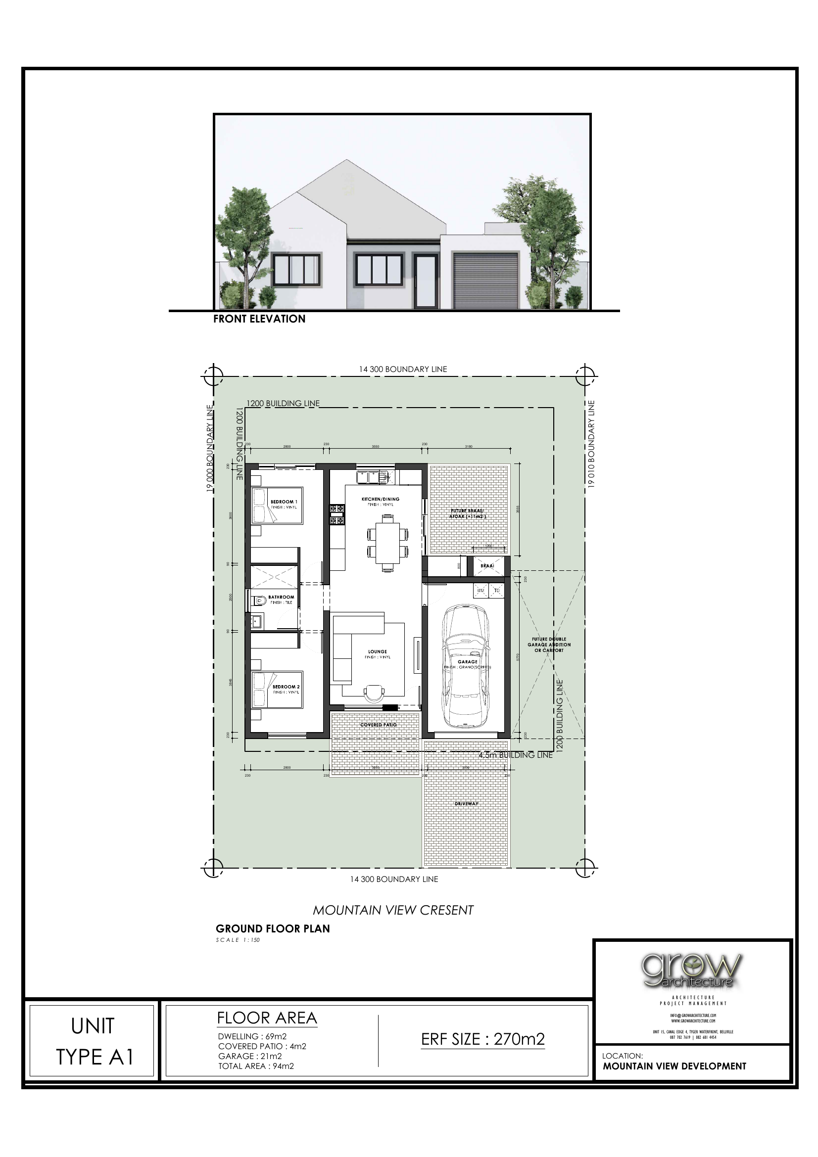 Type A1 - 94m² Floor Plan