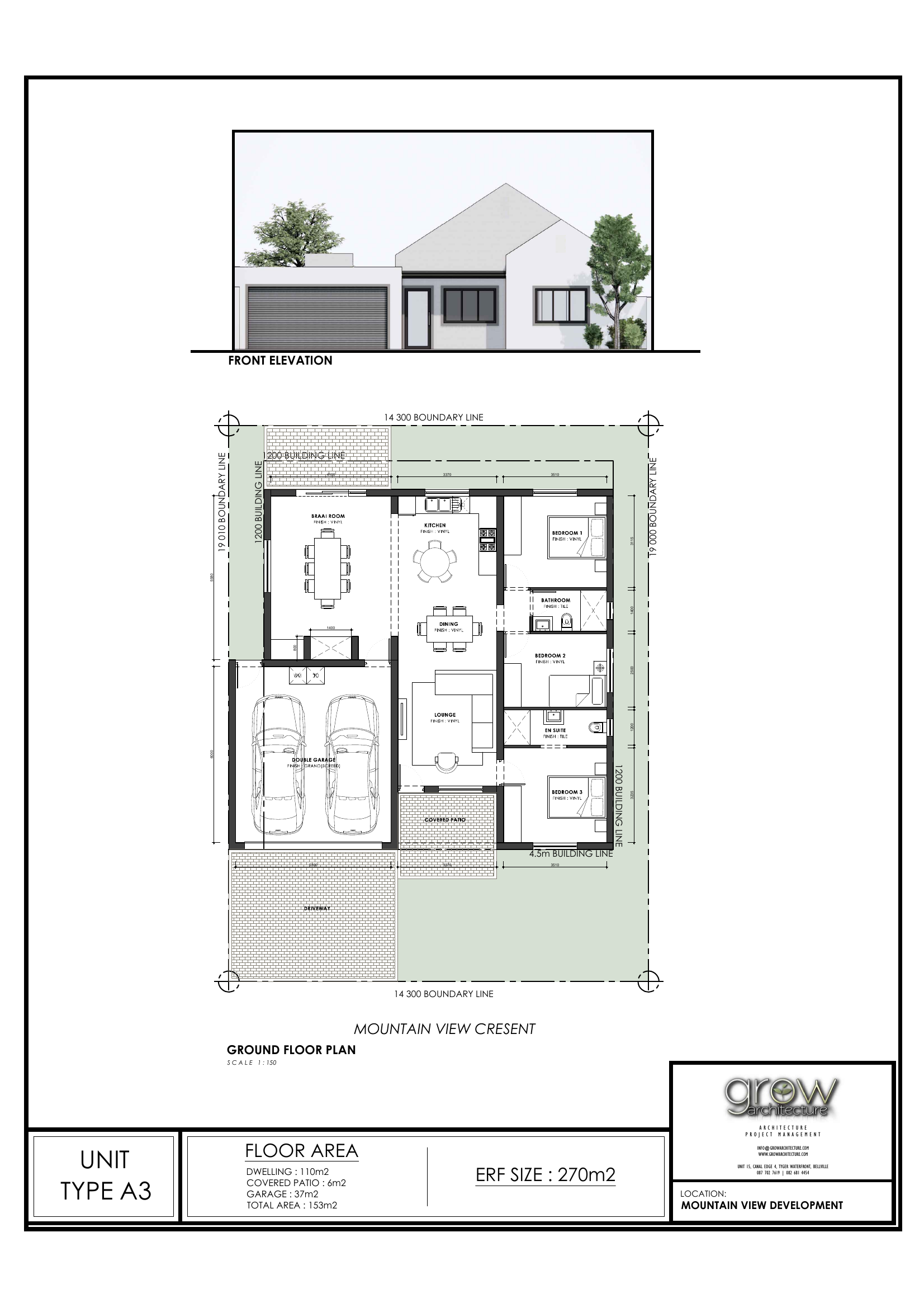 Type A3 - 153m² Floor Plan