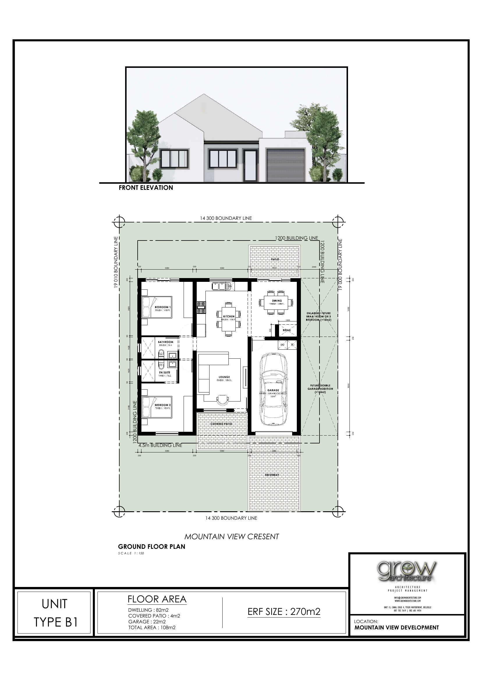 Type B1 - 108m² Floor Plan