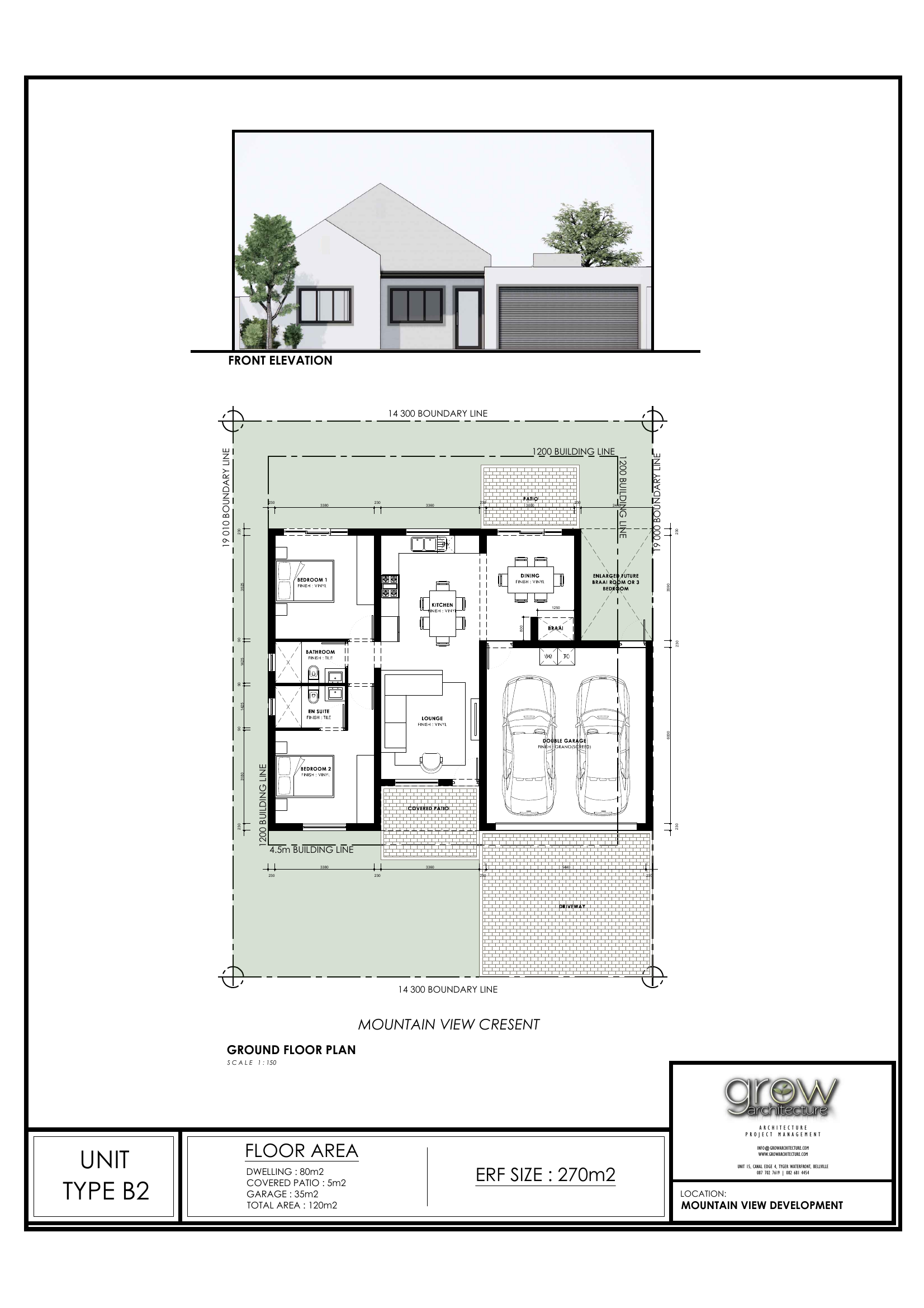 Type B2 - 120m² Floor Plan