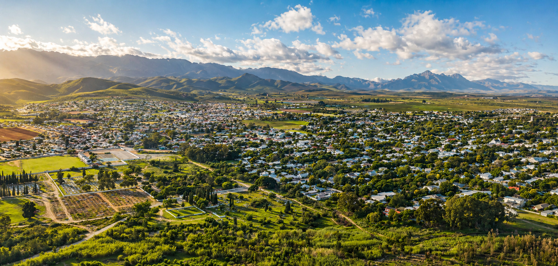 Robertson town nestled in the Breede River Valley